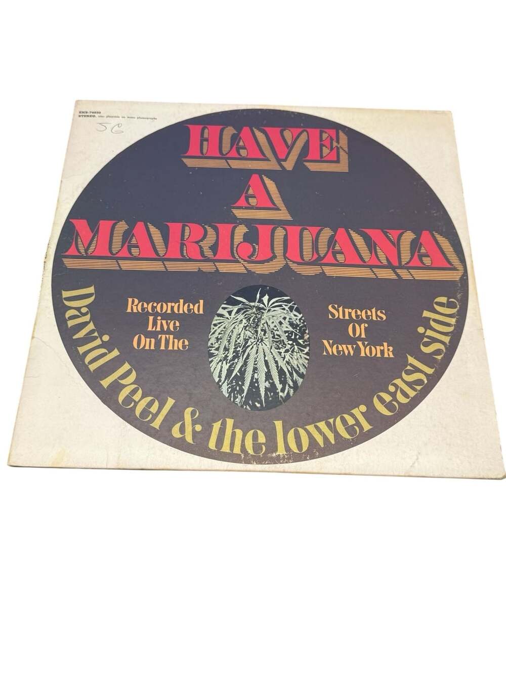 David Peel & The Lower East Side - Have A Marijuana Vinyl LP